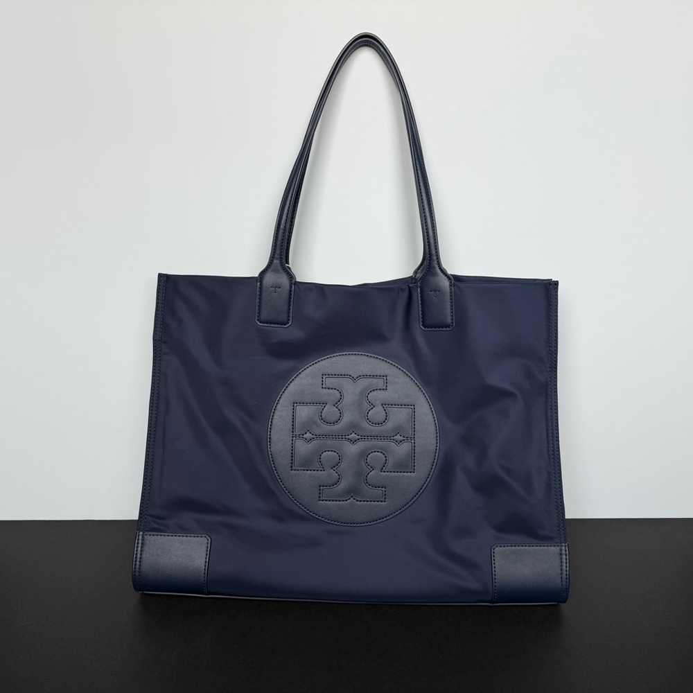 Tory Burch Dark Blue Nylon Tote Bag